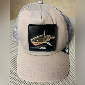 Goorin Bros The Farm Anima Gray Shark Rage Adjustable BackTrucker Hat Cap